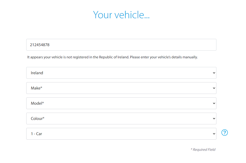 vehicleNotRegistered Peak Time Definitions